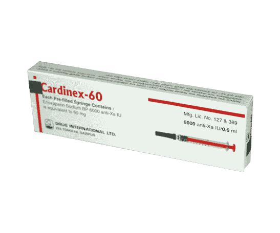 CARDINEX-60 Enoxaparin Sodium 60mg / 0.6mL Solution for IV/SC Injection ...